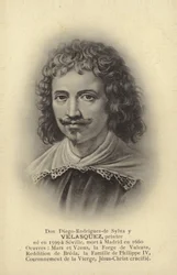 Diego Velázquez, pintor español (litografía)