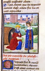 Diógenes, de Histoire des Philosophes, finales del siglo XV