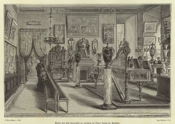 Exposición de muebles de sala, Pavillon de Flore, Palacio del Louvre, París