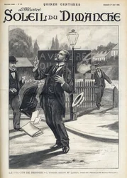 Caso Dreyfus - Intento de asesinato del Maestro Labori durante el juicio de Rennes - Ataque contra el Sr. Fernand Labori (1860-1917), abogado defensor de Alfred Dreyfus (1859-1935), herido con una bala en la espalda en Rennes mientras se dirigía al lugar d