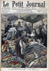 Terremoto en Sicilia, Calabria 1909 "Le Petit Journal" de enero de 1909 (grabado)