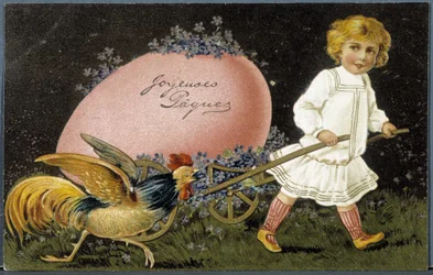 Postal de felicitación de Pascua, siglo XX