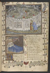 Egerton MS 1069 f.001r The Walled Garden, ilustración de 