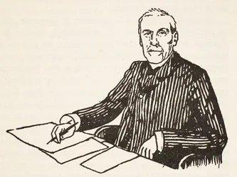 Emile Boutroux, ilustración de Histoire de la Nation Francaise, Ciencias, Volúmenes I y II, por Gabriel Hanotaux (1853-1944), 1924
