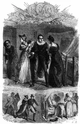 Emilie de Lavalette, conocida como Madame de la Valletta, ayudó a su esposo Antoine Marie Chamans, conde de Lavalette (1769-1830, director de la Oficina de Correos) a escapar de la Conciergerie durante la revolución. Grabado en “Histoire des Papes-Rois-Rei