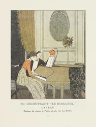 Descifrando "Le Rossignol," anuncio de La Gazette du Bon Ton, pub. 1914