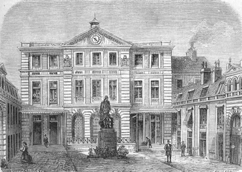 Patio de entrada de la Imperiale Imperial Imprimerie instalada entonces en el hotel de Rohan - (grabado) 1864