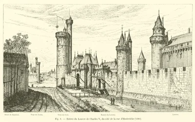 Entrada del Louvre de Carlos V, del lado de la rue d