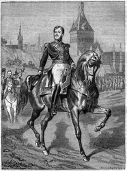 Retrato ecuestre del General Jean Rapp (1771-1821) - Jean conde Rapp General francés (1772 -1821) - en “Histoire de l