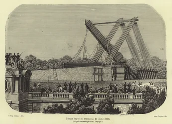 Erección del Obelisco de Luxor, París, 1836