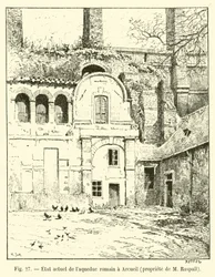 Estado actual del acueducto romano en Arcueil, propiedad de M Raspail