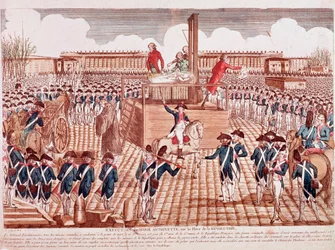 Ejecución de María Antonieta, reina de Francia, Place de la Révolution, París, 16 de octubre de 1793