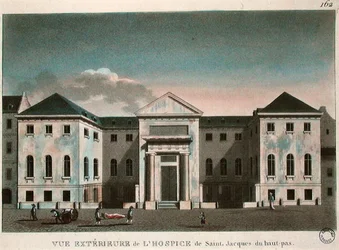 Vista exterior del Hospice Saint-Jacques, c.1800