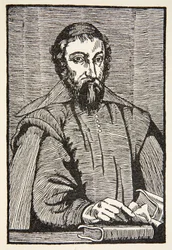 Fabri de Peiresc, copia de Boris Mestchersky (d.1957) ilustración de Histoire de la Nation Francaise, Sciences, Volúmenes I y II, por Gabriel Hanotaux (1853-1944), 1924