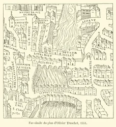 Facsímil del plan de Olivier Truschet, 1551