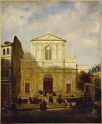 Fachada de la iglesia de Blancs-Manteaux