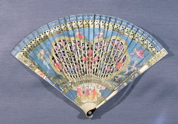 Abanico con cupidos, siglo XVII