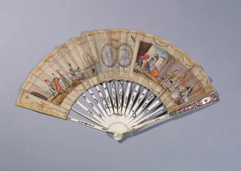 Abanico con ilustraciones de La Condesa de Cagliostro, c.1786