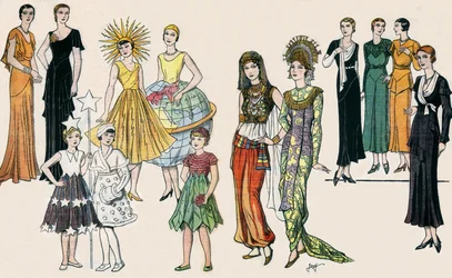 Moda francesa femenina e infantil