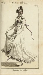 Mujer a la moda bailando con vestido de baile