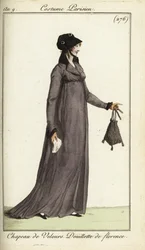 Mujer a la moda con abrigo florentino
