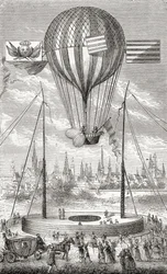 Primer vuelo con un globo dirigible, desde Dijon, 12 de junio de 1784, de 