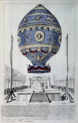 Primer vuelo humano de Pilâtre de Rozier el 21 de noviembre de 1783
