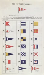 Banderas utilizadas en el mar para la comunicación, c.1900