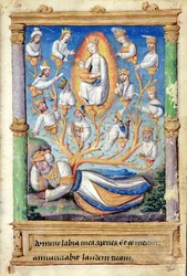 Fol.11r El Árbol de Jesé, de Heures a l