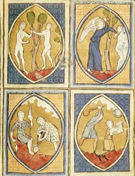 Fol.93r La historia de Adán y Eva, de Image du Monde