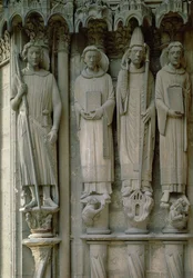 Cuatro santos mártires, catedral de Chartres, c.12120 (piedra)