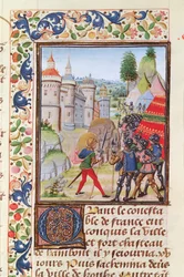 El Asedio de Brest en 1373, de la Crónica de Froissart