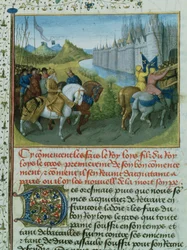 Entrada de Luis VII en Constantinopla con el Emperador Conrado III durante las Cruzadas, 1147-9