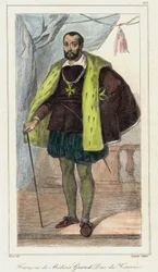 Francesco de Medici, Gran Duque de Toscana (1541 - 1587), padre de María de Medici. Grabado del siglo XIX