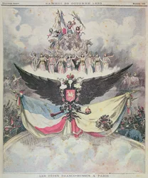 Celebraciones franco-rusas en la Ópera de París en honor a la Alianza Dual Franco-Rusa, portada de Le Petit Journal, 28 de octubre de 1893