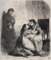Francoise de Montmorency-Fosseux (1566-1641) pide perdón a la Reina Margarita de Valois (1553-1615), conocida como Reina Margot. Ella es la amante del Rey Enrique IV (1553-1610) y está dando a luz a su hijo con aprensión.