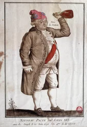Revolución Francesa: nuevo pacto de Luis XVI con la Nación (20/06/1792). Grabado anónimo del siglo XVIII. París, Biblioteca del Arsenal