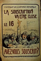 Cartel francés de bonos de guerra de la Primera Guerra Mundial, 1914-18