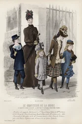 Placa de moda francesa, finales del siglo XIX