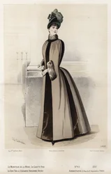 Placa de moda francesa, finales del siglo XIX