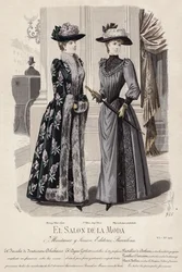 Placa de moda francesa, finales del siglo XIX