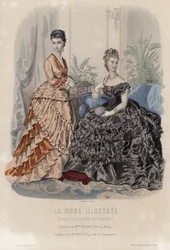 Placa de moda francesa, finales del siglo XIX