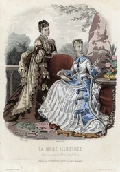 Placa de moda francesa, finales del siglo XIX