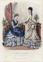 Placa de moda francesa, finales del siglo XIX