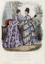 Placa de moda francesa, finales del siglo XIX