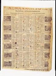Portada de un almanaque para 1653