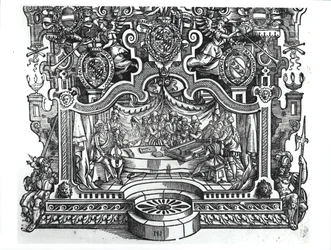 Frontispicio de las Misas por Roland de Lassus (1532-94), 1589