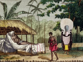 Ritos funerarios y de duelo en Tahití, 1811