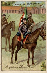 General Lucas Meyer durante la Guerra del Transvaal (contra los bóers)
