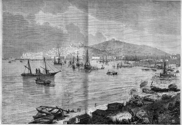 Vista general de Gaeta, Italia